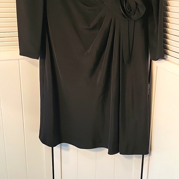 VINTAGE MARY MCFADDEN SILK RUCHED SHEATH DRESS SZ12 - Picture 3 of 8